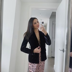 1. State Black Velvet Blazer